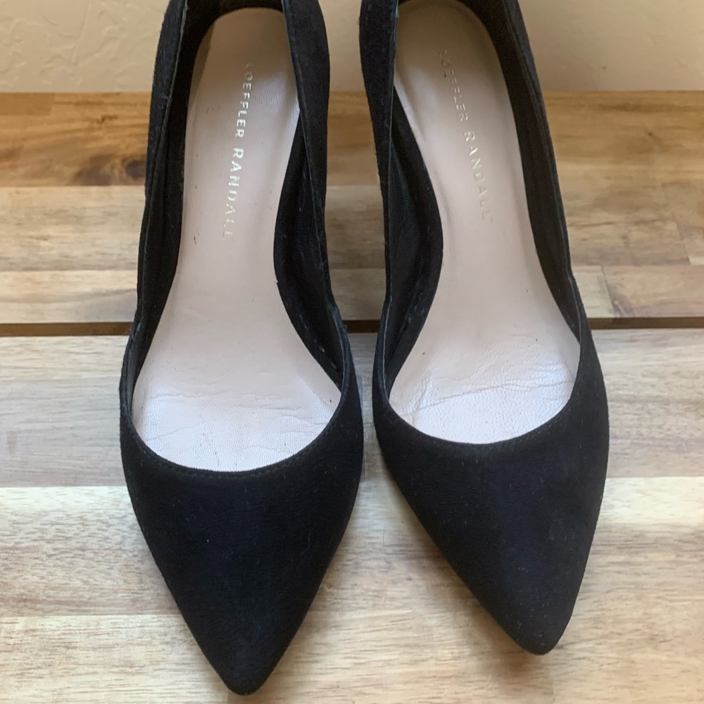 Loeffler Randall black suede pumps size 5